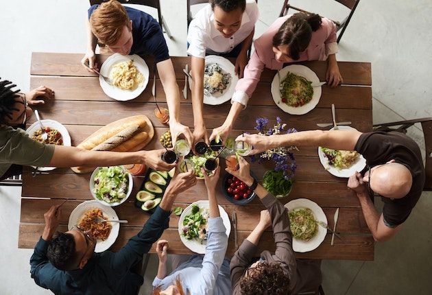 group dining together